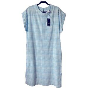 Smash + Tess, Women's the Fresh Stripe Shift Midi Dress - Blue/White. Size: S